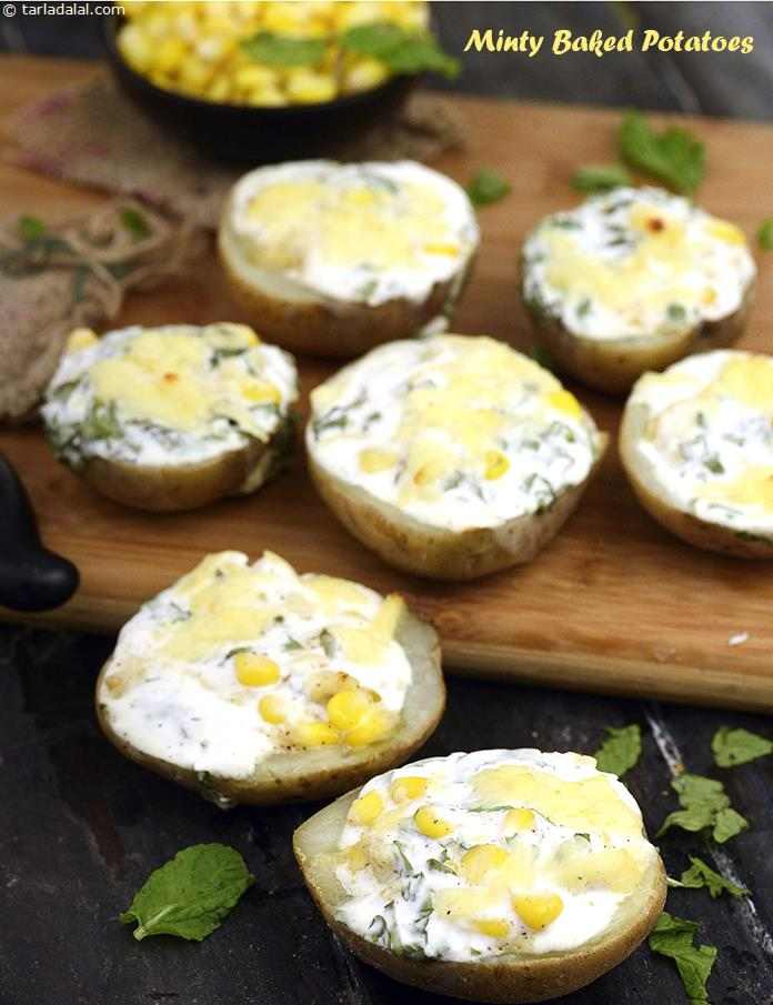 Calories in Minty Baked Potatoes