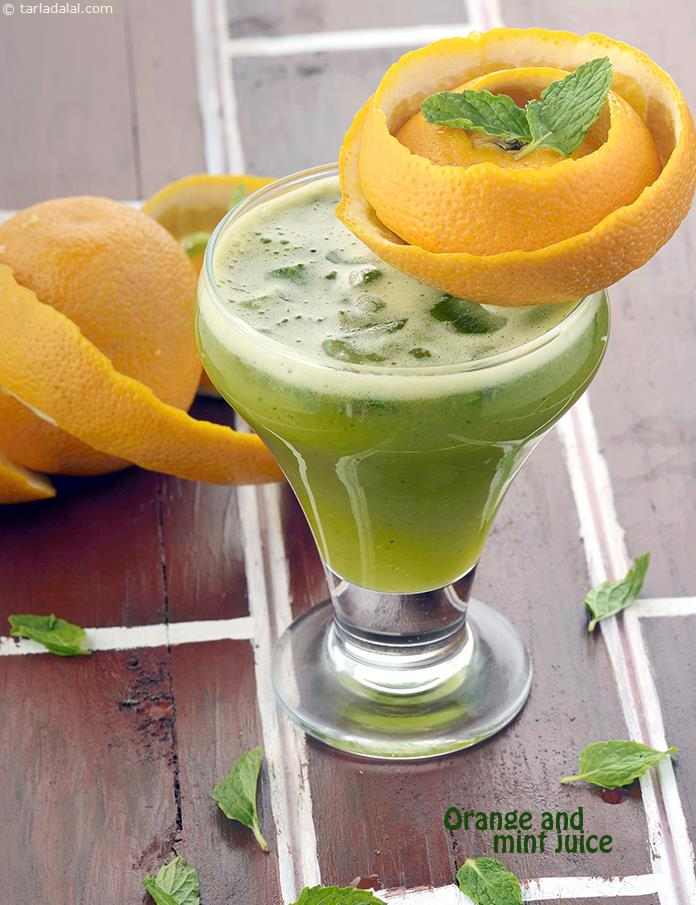 Orange Mint Juice, Healthy Orange Pudina Drink