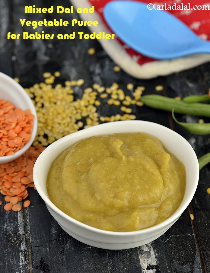 Mixed Dal and Vegetable Mash for Babies