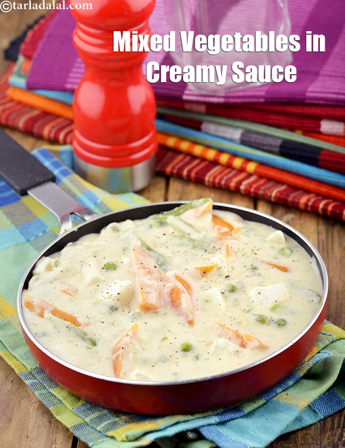 Calories in Mixed Vegetables in Creamy Sauce
