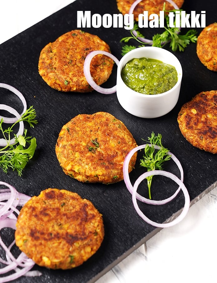 Moong Dal and Paneer Tikki (low Calorie Snack)