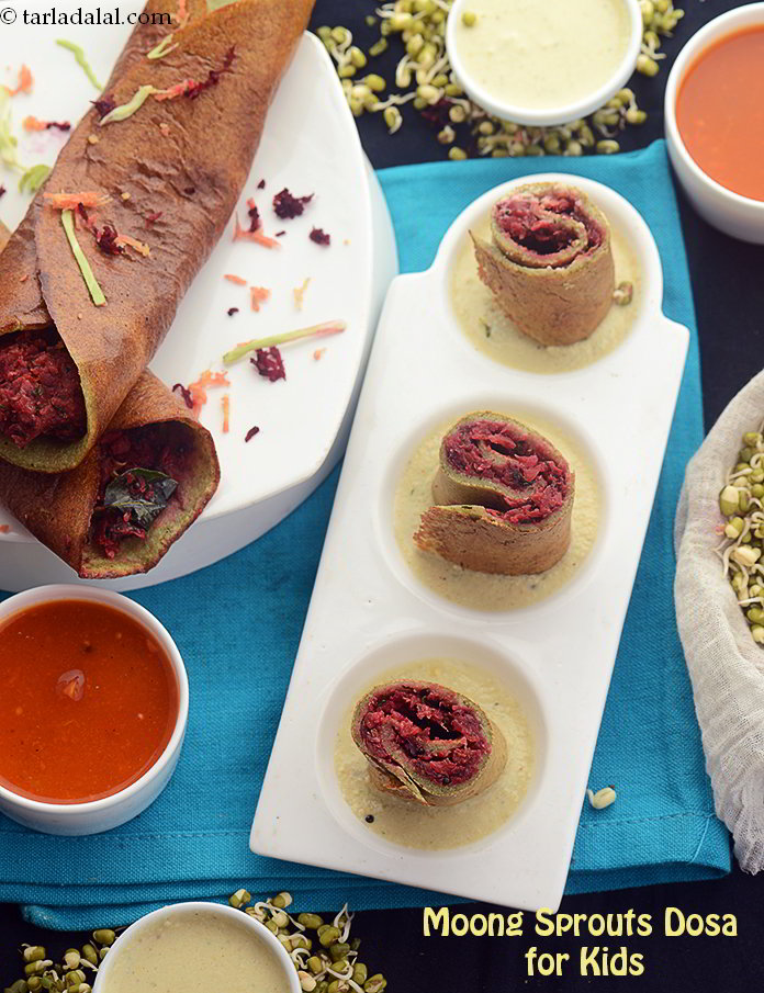Moong Sprouts Dosa for Kids