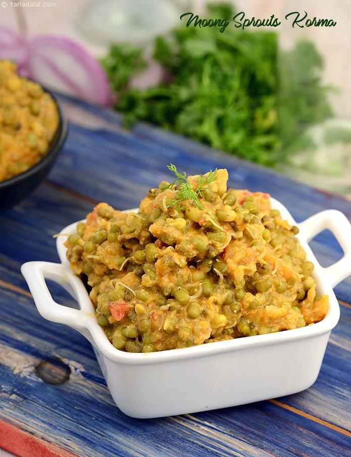 Calories in Moong Sprouts Korma Or How To Make Moong Sprouts Korma Recipe