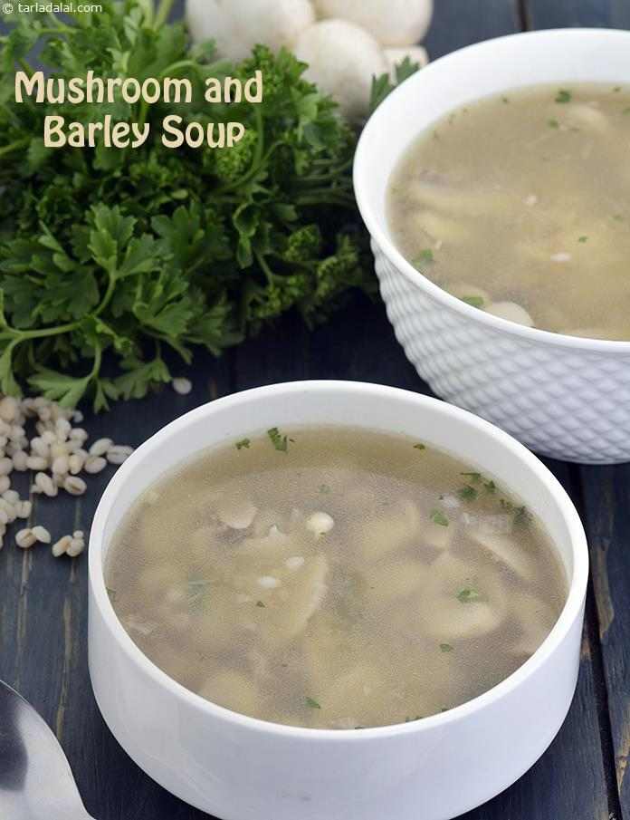 Calories in Mushroom Soup with Barely, Indian Barley Mushroom Soup