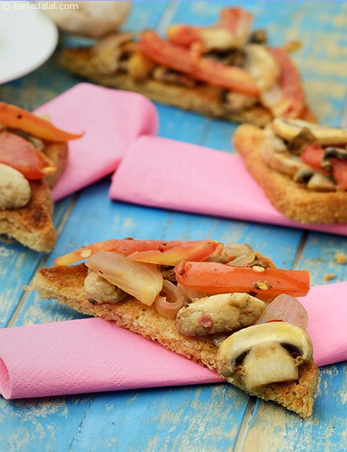 Mushroom and Tomato Snack