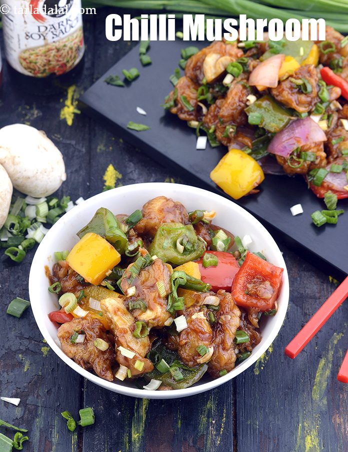 Calories in Chilli Mushroom Dry, Indian Starter