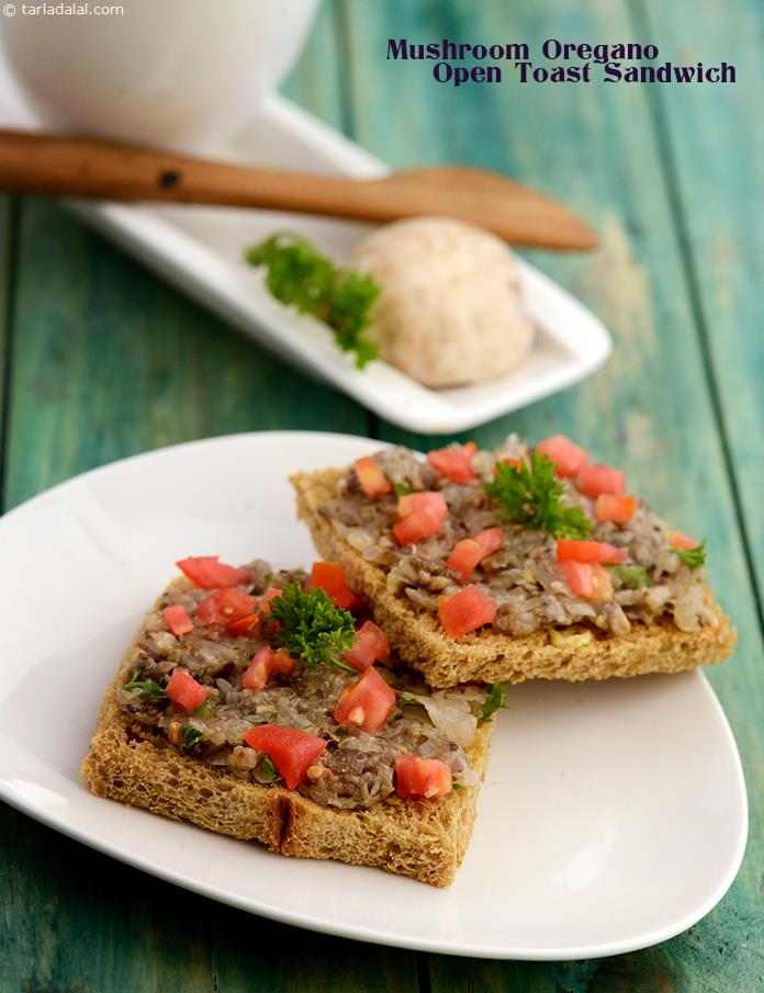 Calories in Mushroom Oregano Open Toast Sandwich