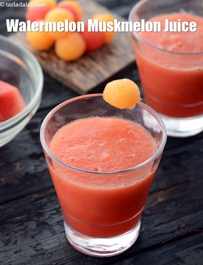 Calories in Healthy Watermelon Muskmelon Juice, Melon Juice