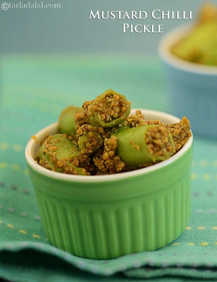 Mustard Chilli Pickle,  Oil Free Achaar