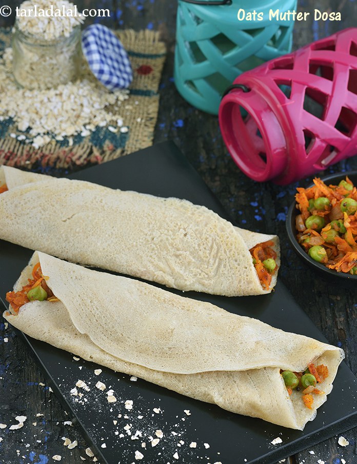 Oats Mutter Dosa ( Fibre Rich Recipe )