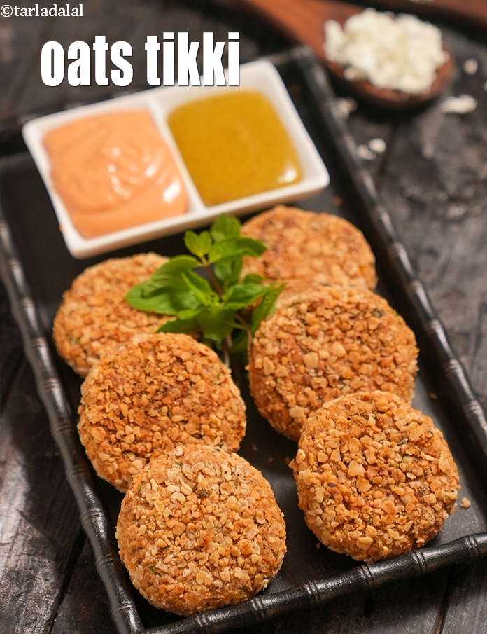 Oats Tikki, Oats Cutlet , Healthy Oats Vegetable Tikki