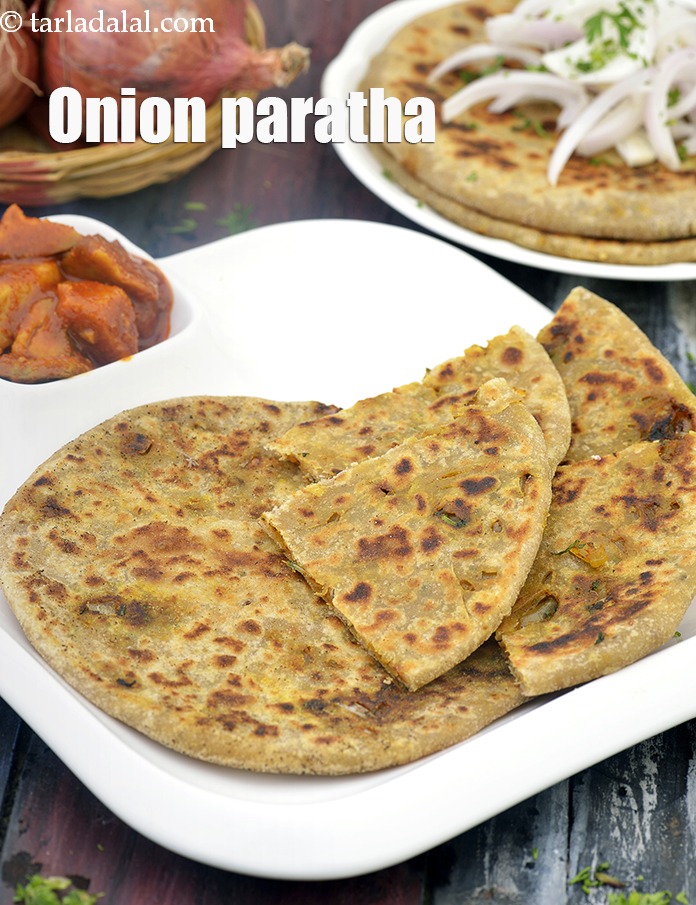 Calories in Onion Paratha Recipe, Pyaaz Ka Paratha