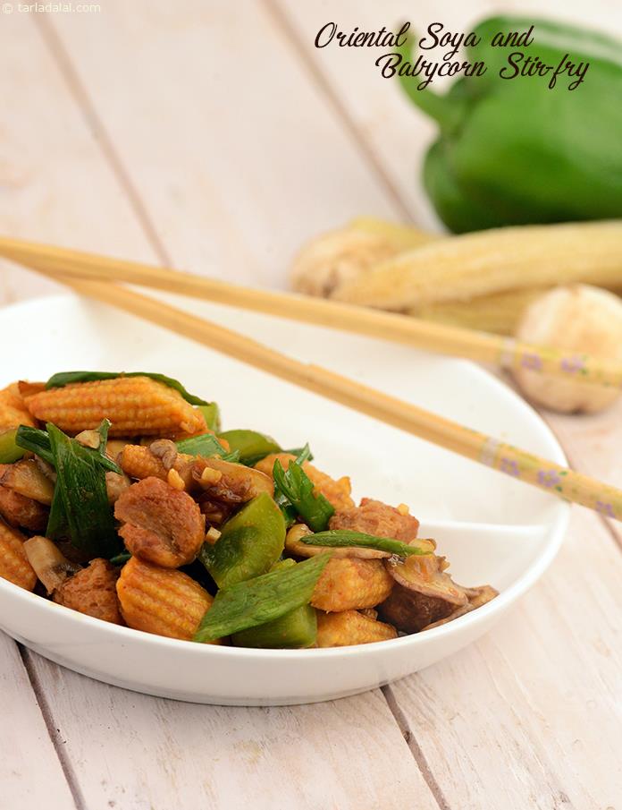 Oriental Soya and Babycorn Stir-fry