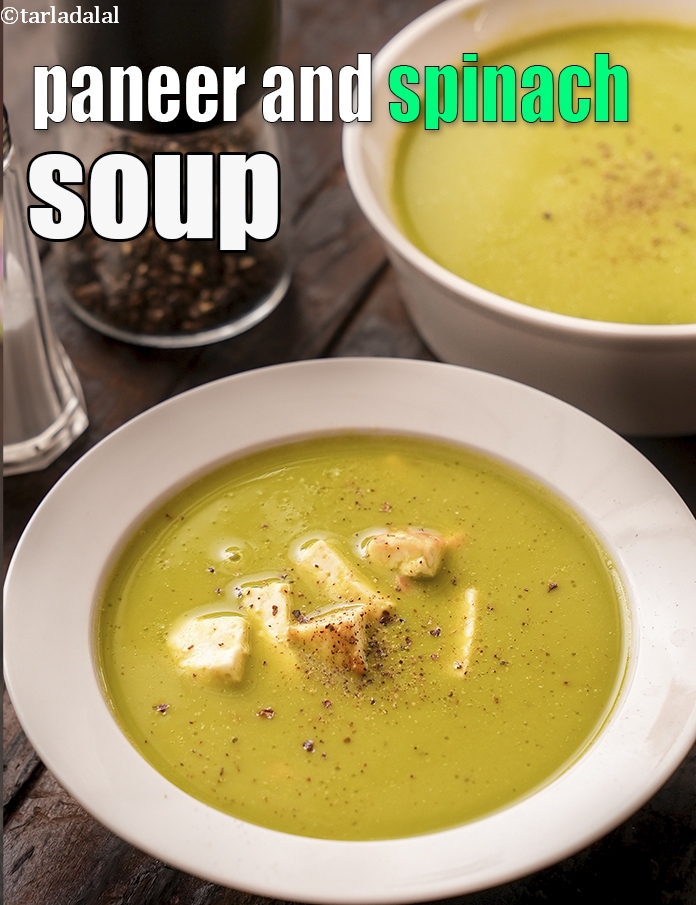 Paneer and Spinach Soup