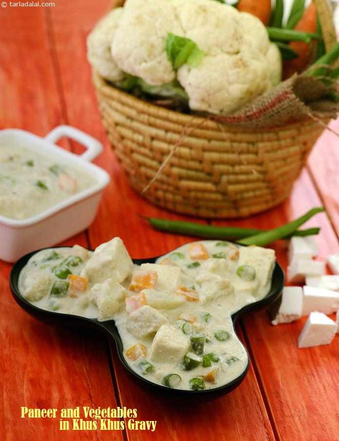 Paneer and Vegetables in Khus Khus Gravy