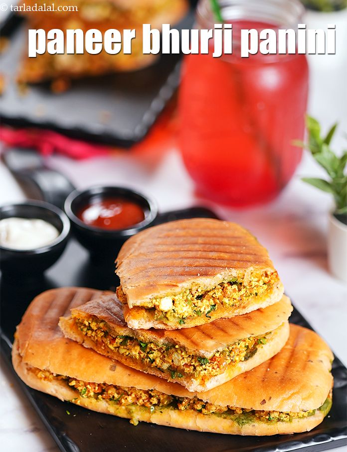 Calories in Paneer Bhurji Panini, Cottage Cheese Panini