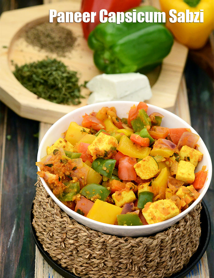 Calories in Paneer Capsicum Sabzi, Shimla Mirch Paneer Sabzi