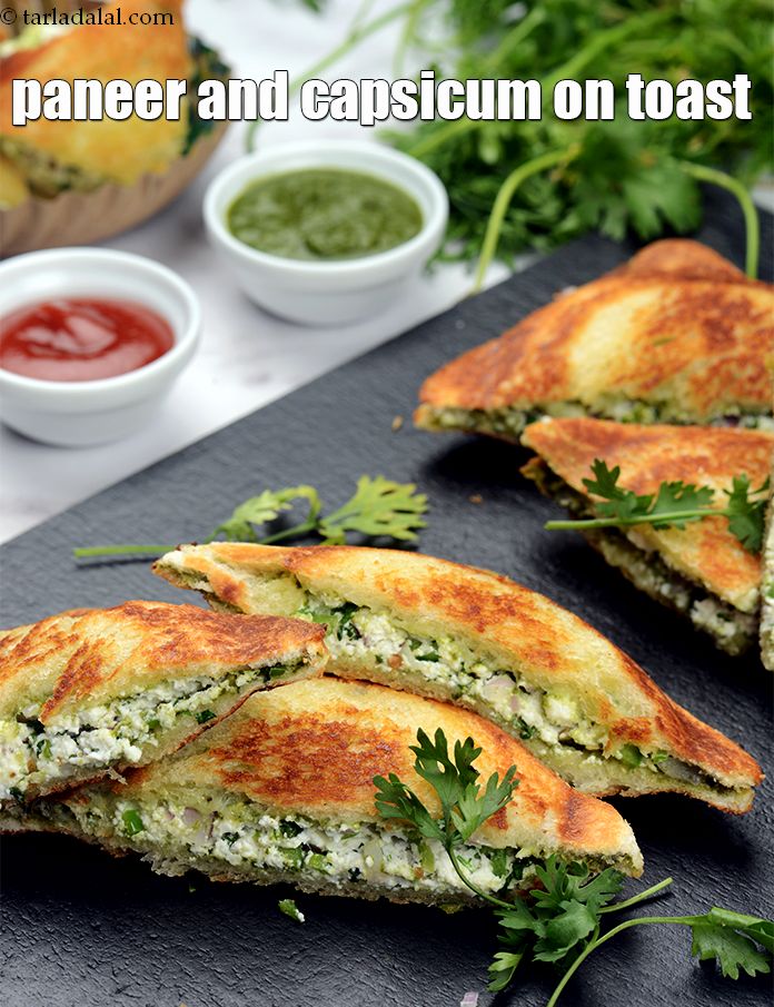 Paneer Capsicum Toast