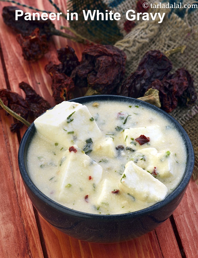 Paneer in Mughlai White Gravy, Nawabi Paneer Curry