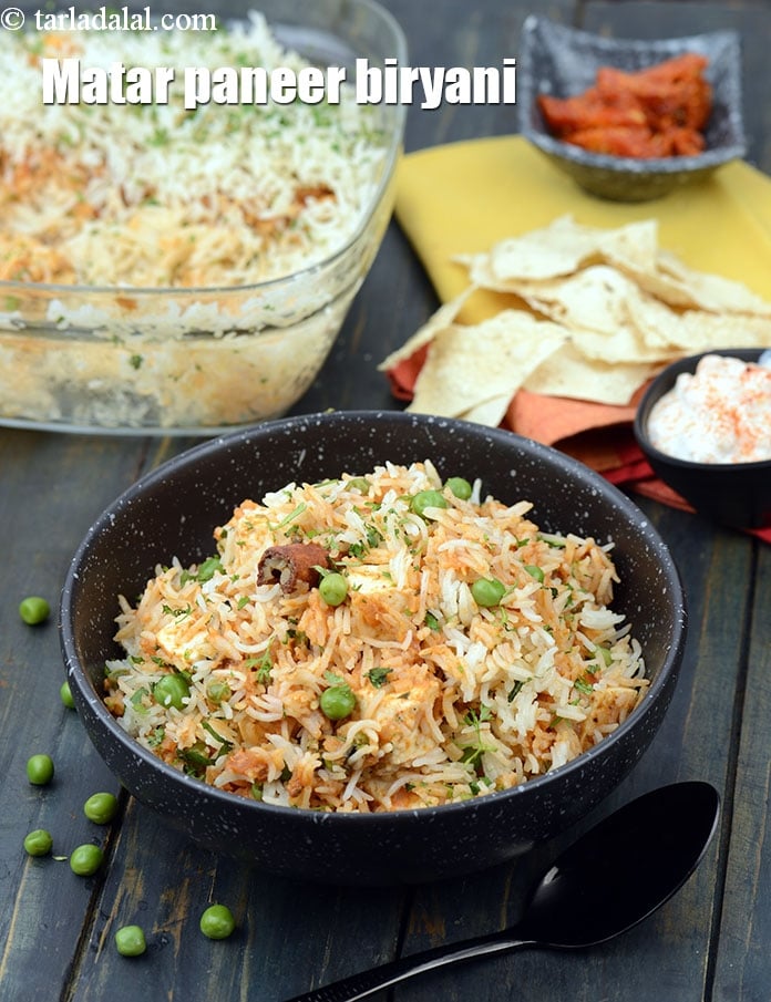 Calories in Matar Paneer Biryani, Matar Paneer Pulao