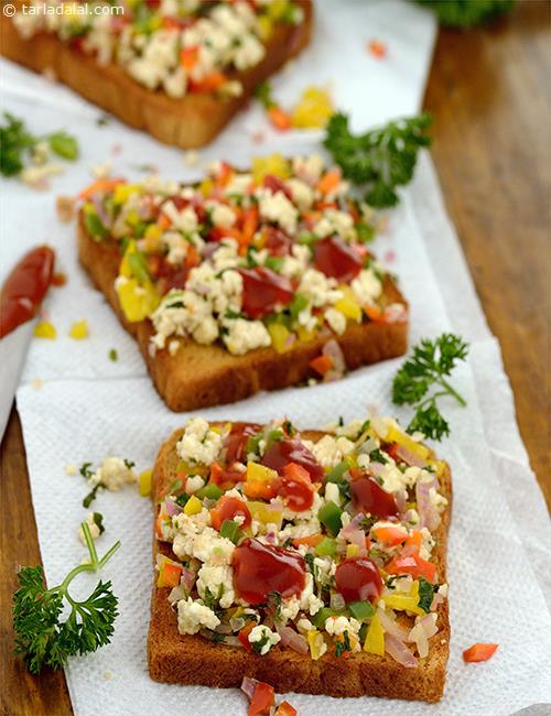 Paneer Toast, Paneer Veg Toast