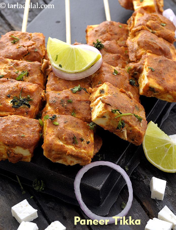 Paneer Tikka, Punjabi Paneer Tikka in Oven
