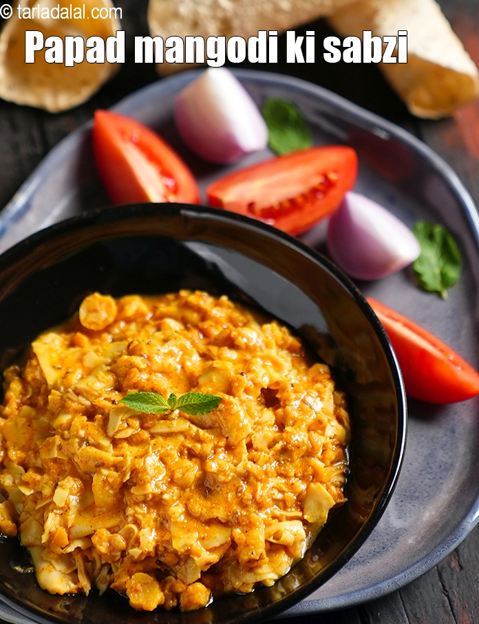 Calories in Papad Mangodi ki Sabzi Recipe, Rajasthani