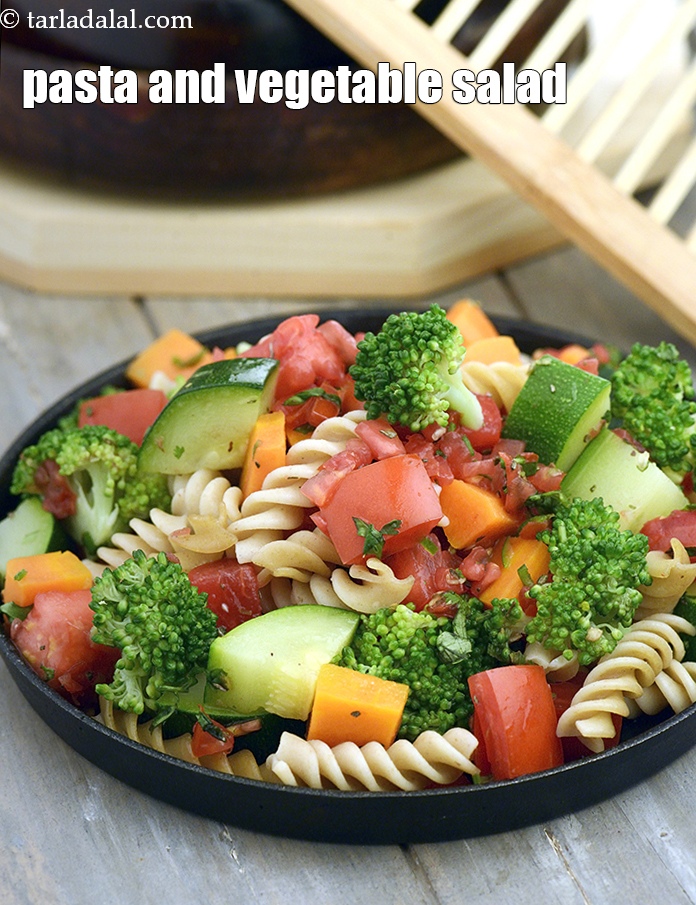 Calories in Pasta and Vegetable Salad, Marinated Indian Pasta Salad