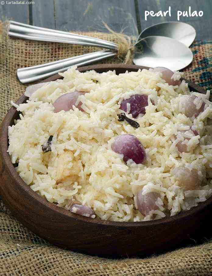 Calories in Pearl Pulao, Rice with Baby Onions