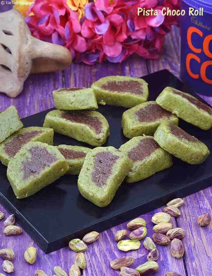 Pista Choco Roll, Mithai Recipe