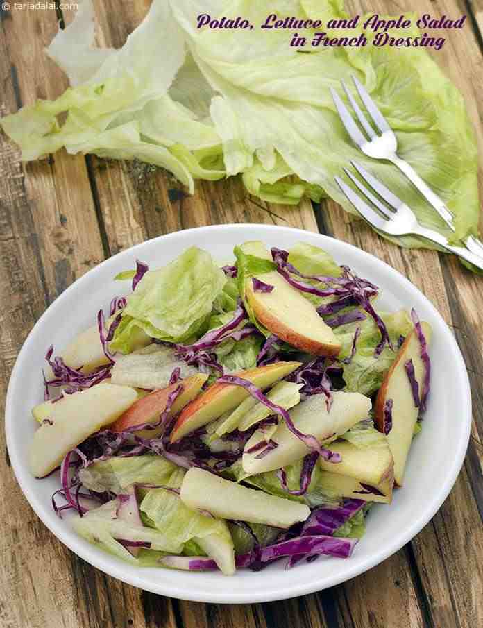 Potato, Lettuce and Apple Salad in French Dressing