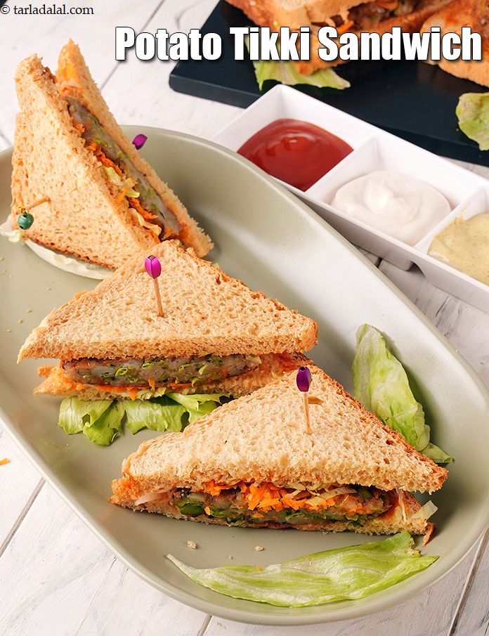 Potato Tikki Sandwich