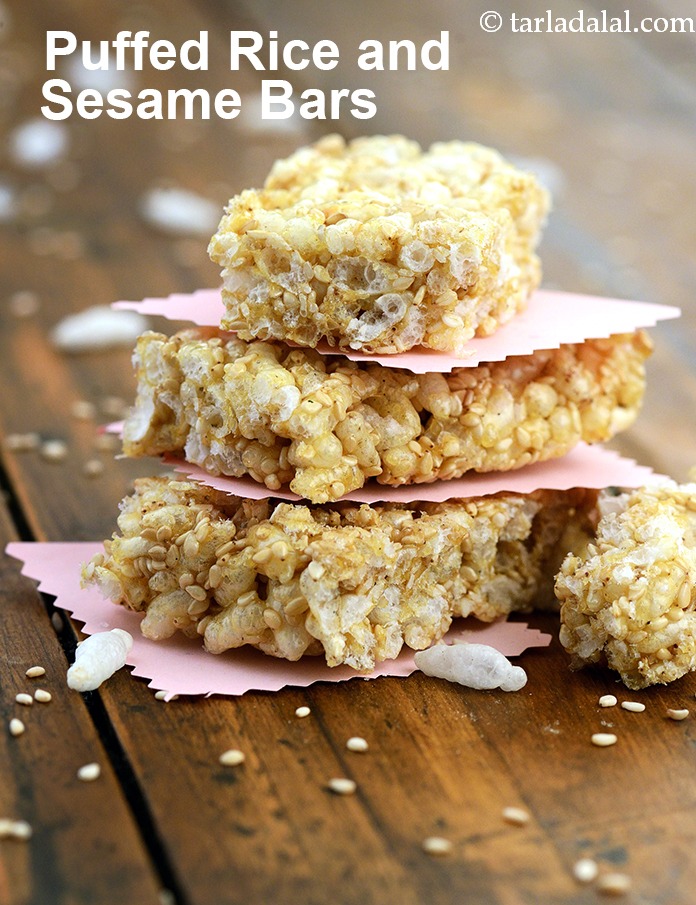 Puffed Rice and Sesame Bars, Puffed Rice Gud Bars
