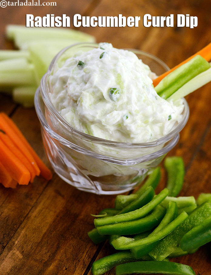 Radish, Cucumber and Curd Dip