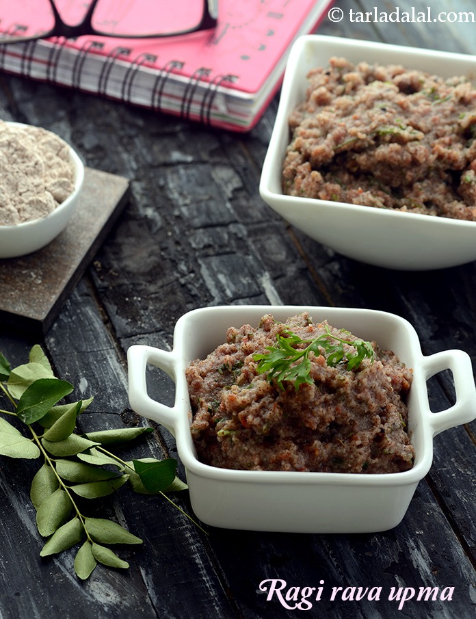 Calories in Ragi Rava Upma, Healthy Nachni Suji Upma