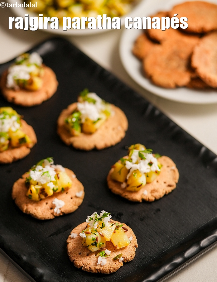 Rajgira Paratha Canapes
