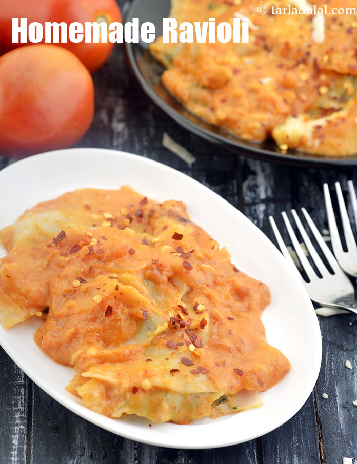 Calories in Ravioli, Veg Ravioli in Pink Sauce