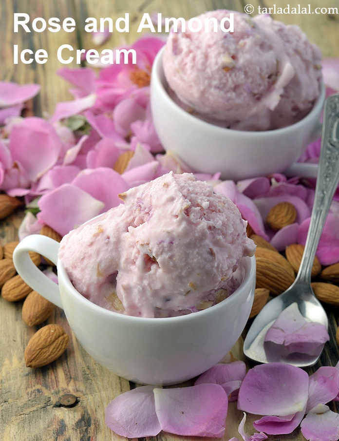Rose and Almond Ice Cream