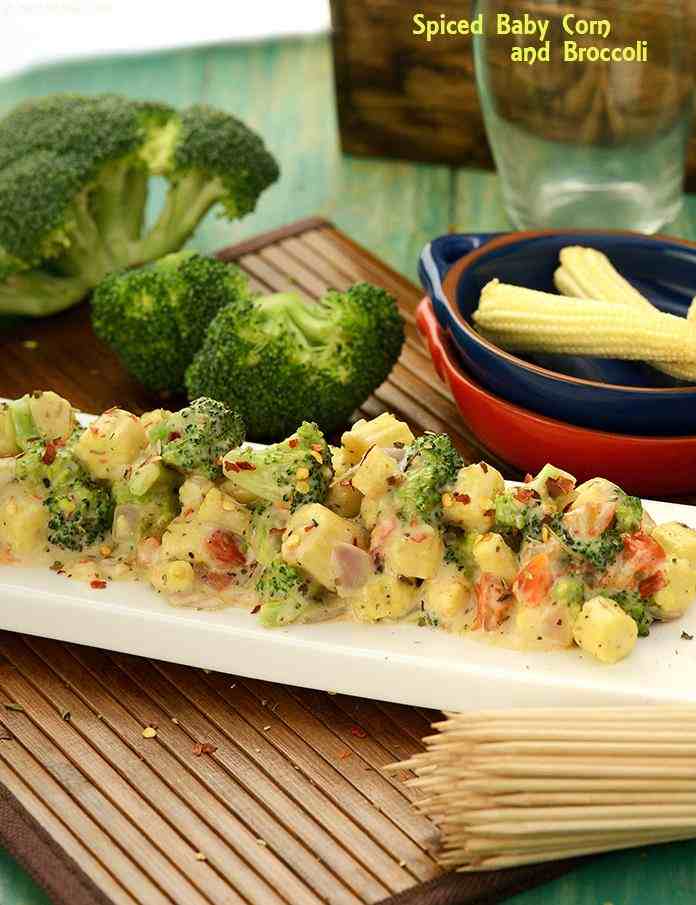 Spiced Baby Corn and Broccoli