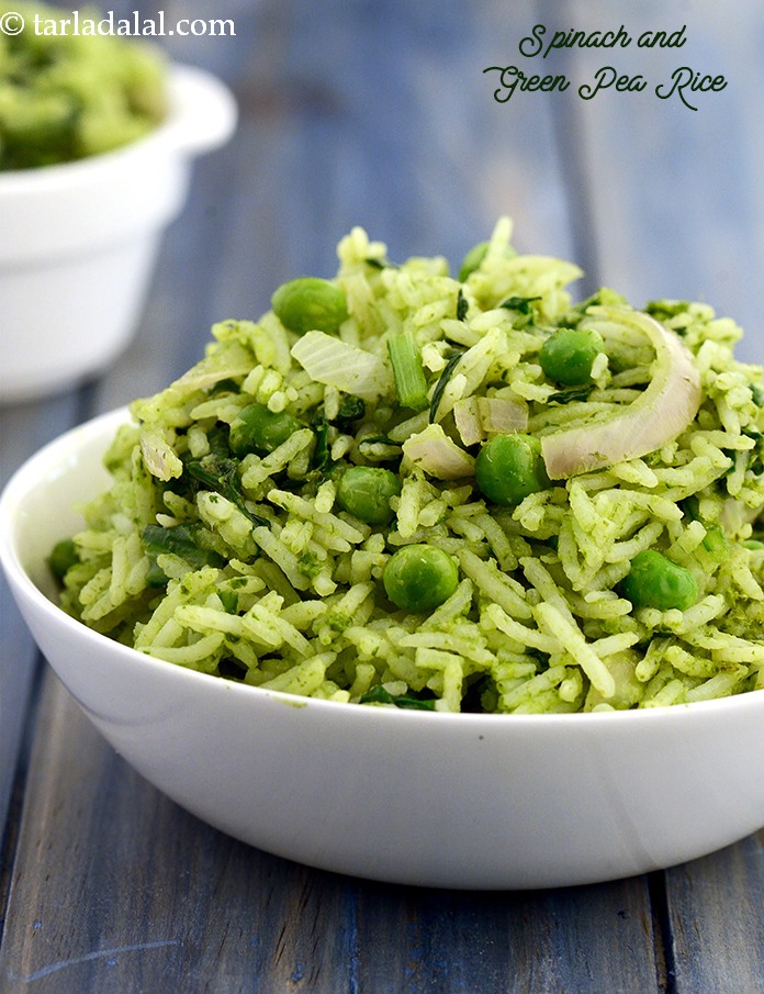 Calories in Spinach and Green Pea Rice
