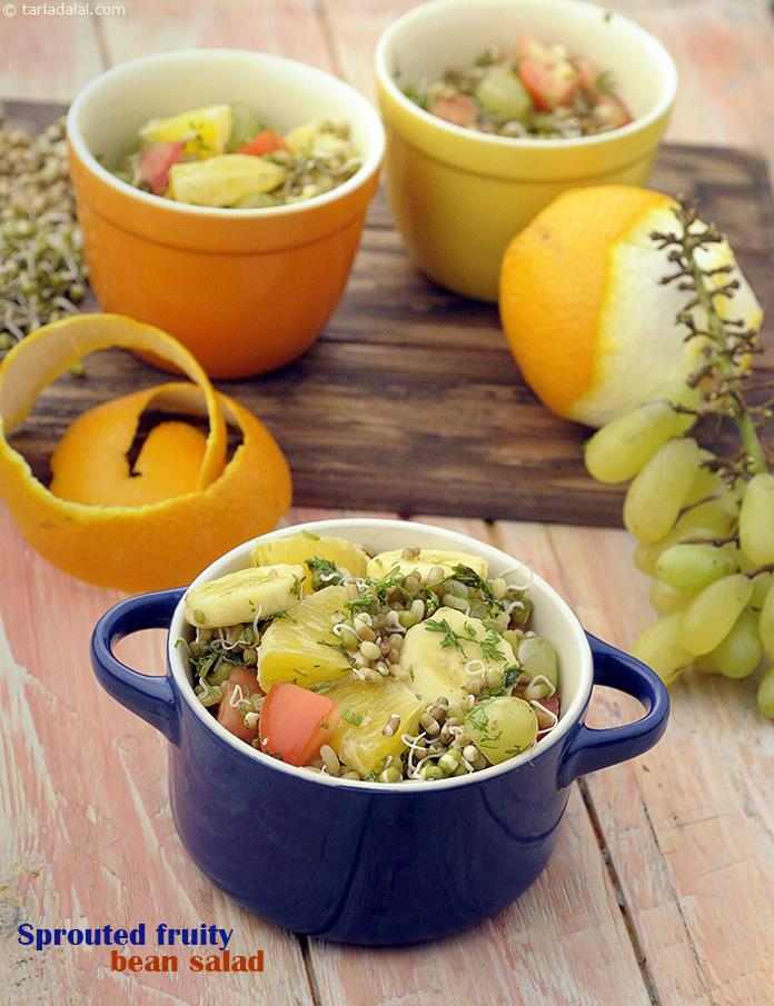 Calories in Sprouted Fruity Bean Salad ( Desi Khana)