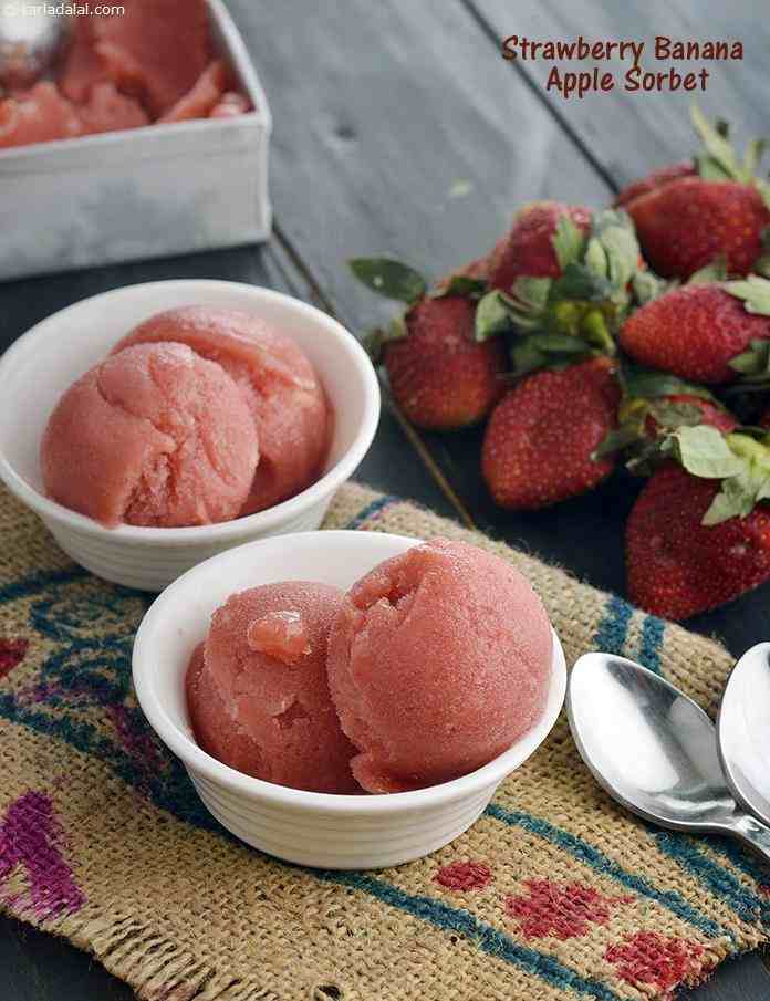 Strawberry Banana Apple Sorbet