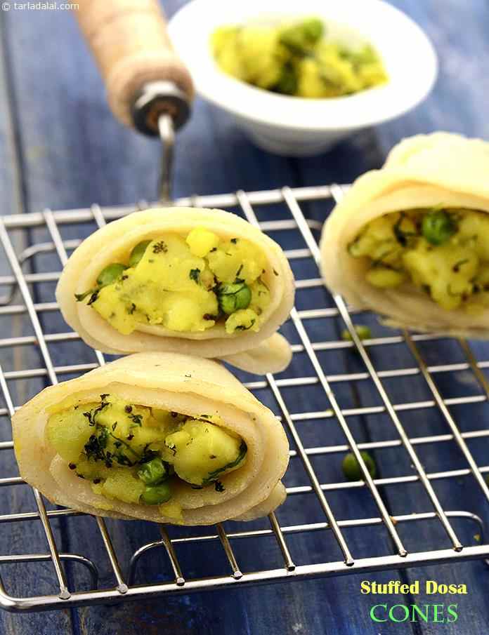Calories in Stuffed Dosa Cones ( Tiffin Treats)