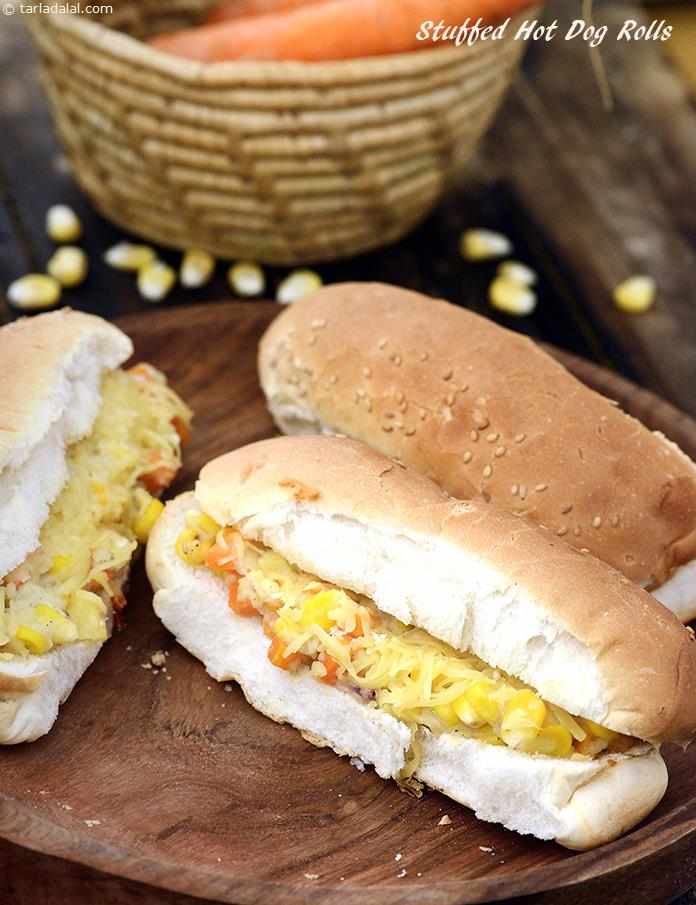 Calories in Stuffed Hot Dog Rolls ( Tiffin Recipe)