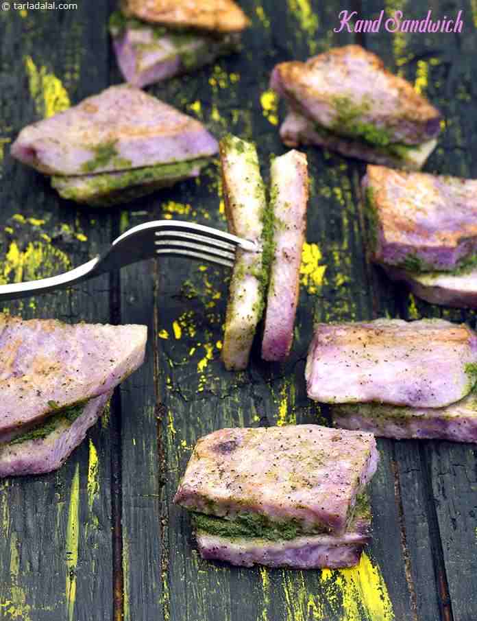 Kand Sandwich, Faraali Purple Yam Sandwich Recipe