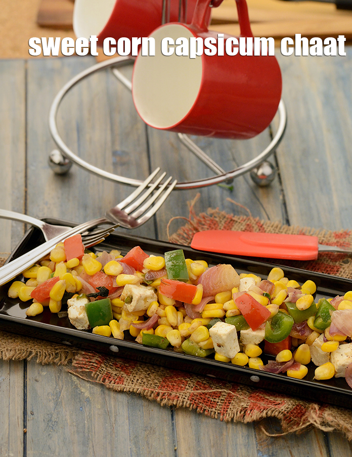 Sweet Corn and Capsicum Chaat
