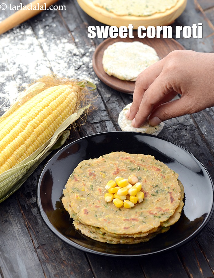 Calories in Sweet Corn Roti, Corn Cheese Roti