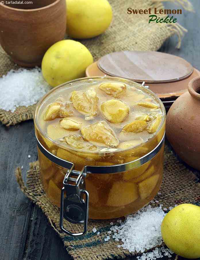 Calories in Sweet Lemon Pickle, Nimboo ka Achar, No Oil Lemon Pickle