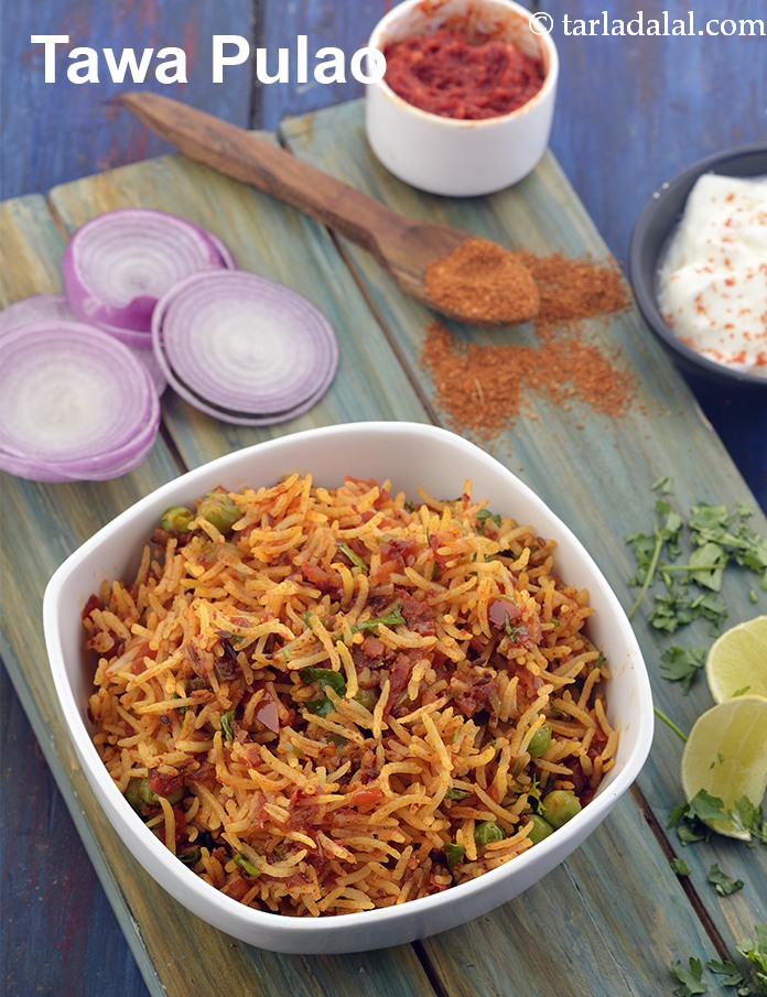 Calories in Tava Pulao, Tawa Pulao Recipe