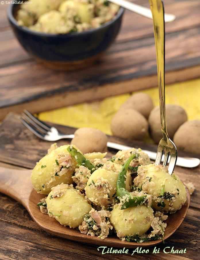 Tilwale Aloo ki Chaat ( Calcium Rich Recipe)